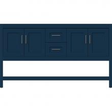 Strasser Woodenwork 58-154 - 60 X 18.5 X 34.5 Alki Spa Vanity Shaker Lapis Night Db