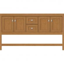 Strasser Woodenwork 54.221 - 60 X 18.5 X 34.5 Alki Spa Vanity Deco Miter Nat Cherry Db