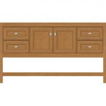 Strasser Woodenwork 54.332 - 60 X 18.5 X 34.5 Alki Spa Vanity Deco Miter Nat Cherry Sb