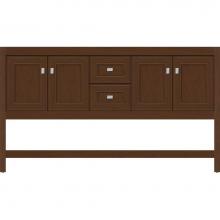 Strasser Woodenwork 54.525 - 60 X 21 X 34.5 Alki Spa Vanity Deco Miter Pecan Cherry Db