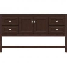 Strasser Woodenwork 54.219 - 60 X 18.5 X 34.5 Alki Spa Vanity Deco Miter Choc Cherry Sb