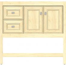 Strasser Woodenwork 54.272 - 36 X 18.5 X 34.5 Alki Spa Vanity Deco Miter Nat Maple Lh