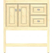 Strasser Woodenwork 54.303 - 30 X 18.5 X 34.5 Alki Spa Vanity Deco Miter Nat Maple Rh