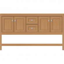 Strasser Woodenwork 54.405 - 60 X 21 X 34.5 Alki Spa Vanity Deco Miter Nat Oak Db