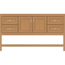 Strasser Woodenwork 54.429 - 60 X 18.5 X 34.5 Alki Spa Vanity Deco Miter Nat Oak Sb