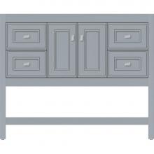 Strasser Woodenwork 54.434 - 42 X 18.5 X 34.5 Alki Spa Vanity Deco Miter Silver Oak Sb