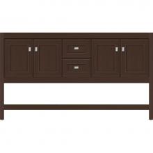 Strasser Woodenwork 54.603 - 60 X 21 X 34.5 Alki Spa Vanity Deco Miter Choc Oak Db