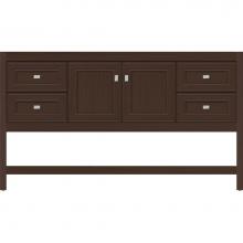Strasser Woodenwork 54.605 - 60 X 21 X 34.5 Alki Spa Vanity Deco Miter Choc Oak Sb