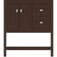 Strasser Woodenwork 54.615 - 30 X 21 X 34.5 Alki Spa Vanity Deco Miter Choc Oak Rh