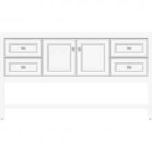 Strasser Woodenwork 54.248 - 60 X 18.5 X 34.5 Alki Spa Vanity Deco Miter Sat White Sb