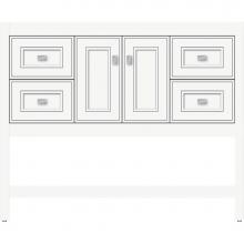 Strasser Woodenwork 54.260 - 42 X 18.5 X 34.5 Alki Spa Vanity Deco Miter Sat White Sb