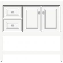 Strasser Woodenwork 54.264 - 36 X 18.5 X 34.5 Alki Spa Vanity Deco Miter Sat White Lh