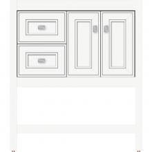 Strasser Woodenwork 54.270 - 30 X 21 X 34.5 Alki Spa Vanity Deco Miter Sat White Lh