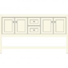 Strasser Woodenwork 54.278 - 60 X 18.5 X 34.5 Alki Spa Vanity Deco Miter Sat Biscuit Db