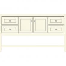 Strasser Woodenwork 54.305 - 60 X 21 X 34.5 Alki Spa Vanity Deco Miter Sat Biscuit Sb