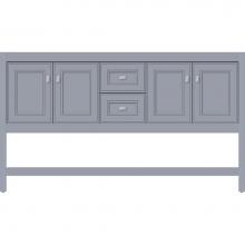 Strasser Woodenwork 54.759 - 60 X 21 X 34.5 Alki Spa Vanity Deco Miter Sat Silver Db