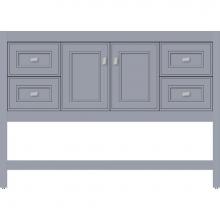 Strasser Woodenwork 54.763 - 48 X 21 X 34.5 Alki Spa Vanity Deco Miter Sat Silver Sb