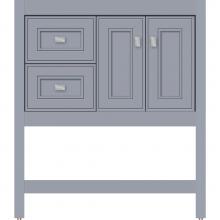 Strasser Woodenwork 54.773 - 30 X 21 X 34.5 Alki Spa Vanity Deco Miter Sat Silver Lh