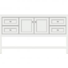 Strasser Woodenwork 54.840 - 60 X 18.5 X 34.5 Alki Spa Vanity Deco Miter Powder Grey Sb