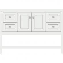 Strasser Woodenwork 54.841 - 48 X 21 X 34.5 Alki Spa Vanity Deco Miter Powder Grey Sb