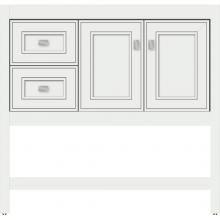 Strasser Woodenwork 54.848 - 36 X 18.5 X 34.5 Alki Spa Vanity Deco Miter Powder Grey Lh