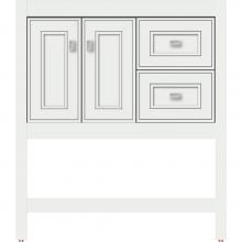 Strasser Woodenwork 54.849 - 30 X 21 X 34.5 Alki Spa Vanity Deco Miter Powder Grey Rh