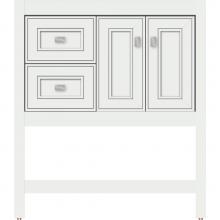 Strasser Woodenwork 54.852 - 30 X 18.5 X 34.5 Alki Spa Vanity Deco Miter Powder Grey Lh