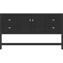 Strasser Woodenwork 54.337 - 60 X 21 X 34.5 Alki Spa Vanity Deco Miter Sat Black Sb