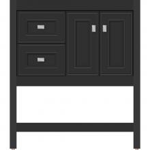 Strasser Woodenwork 54.350 - 30 X 21 X 34.5 Alki Spa Vanity Deco Miter Sat Black Lh