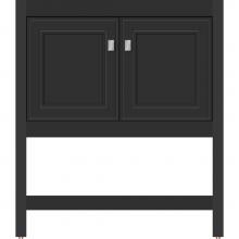 Strasser Woodenwork 54.370 - 30 X 18.5 X 34.5 Alki Spa Vanity Deco Miter Sat Black Std