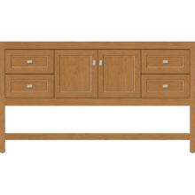 Strasser Woodenwork 54.982 - 60 X 18.5 X 34.5 Alki Spa Vanity Ogee Miter Nat Cherry Sb