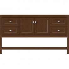 Strasser Woodenwork 55.126 - 60 X 18.5 X 34.5 Alki Spa Vanity Ogee Miter Pecan Cherry Sb