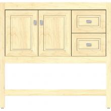 Strasser Woodenwork 54.921 - 36 X 18.5 X 34.5 Alki Spa Vanity Ogee Miter Nat Maple Rh