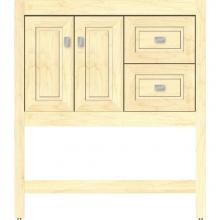 Strasser Woodenwork 54.953 - 30 X 18.5 X 34.5 Alki Spa Vanity Ogee Miter Nat Maple Rh