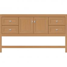 Strasser Woodenwork 55.057 - 60 X 21 X 34.5 Alki Spa Vanity Ogee Miter Nat Oak Sb