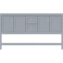 Strasser Woodenwork 55.078 - 60 X 18.5 X 34.5 Alki Spa Vanity Ogee Miter Silver Oak Db