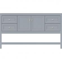 Strasser Woodenwork 55.058 - 60 X 21 X 34.5 Alki Spa Vanity Ogee Miter Silver Oak Sb