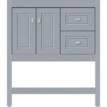 Strasser Woodenwork 55.092 - 30 X 18.5 X 34.5 Alki Spa Vanity Ogee Miter Silver Oak Rh