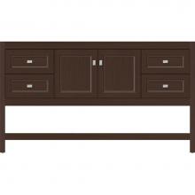 Strasser Woodenwork 55.151 - 60 X 21 X 34.5 Alki Spa Vanity Ogee Miter Choc Oak Sb