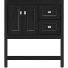 Strasser Woodenwork 55.188 - 30 X 18.5 X 34.5 Alki Spa Vanity Ogee Miter Midnight Oak Rh