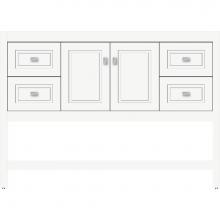 Strasser Woodenwork 54.907 - 48 X 21 X 34.5 Alki Spa Vanity Ogee Miter Sat White Sb