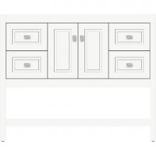 Strasser Woodenwork 54.910 - 42 X 18.5 X 34.5 Alki Spa Vanity Ogee Miter Sat White Sb