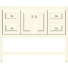 Strasser Woodenwork 54.932 - 42 X 18.5 X 34.5 Alki Spa Vanity Ogee Miter Sat Biscuit Sb