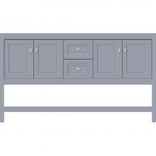 Strasser Woodenwork 55.201 - 60 X 21 X 34.5 Alki Spa Vanity Ogee Miter Sat Silver Db