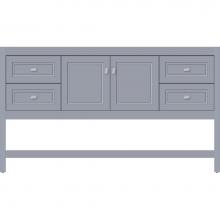 Strasser Woodenwork 55.203 - 60 X 21 X 34.5 Alki Spa Vanity Ogee Miter Sat Silver Sb