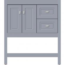Strasser Woodenwork 55.214 - 30 X 18.5 X 34.5 Alki Spa Vanity Ogee Miter Sat Silver Rh