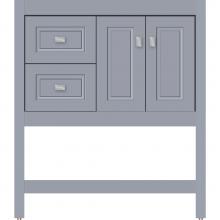 Strasser Woodenwork 55.216 - 30 X 18.5 X 34.5 Alki Spa Vanity Ogee Miter Sat Silver Lh