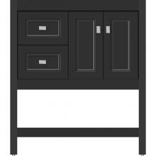 Strasser Woodenwork 55.002 - 30 X 18.5 X 34.5 Alki Spa Vanity Ogee Miter Sat Black Lh