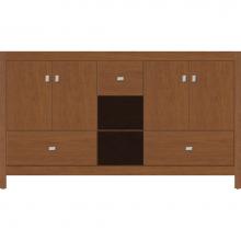 Strasser Woodenwork 50.358 - 60 X 18.5 X 34.5 Alki Cafe Vanity Slab Cinn Cherry Db