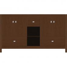 Strasser Woodenwork 55.406 - 60 X 18.5 X 34.5 Alki Cafe Vanity Slab Pecan Cherry Db